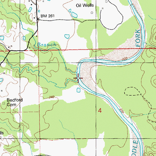 Topographic Map of Corbin Branch, MS