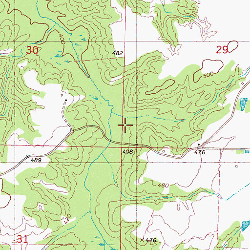 Topographic Map of Corner School, MS