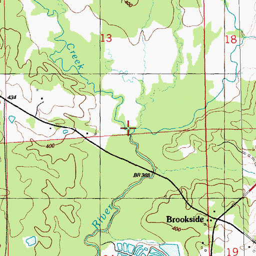 Topographic Map of Cotton Creek, MS