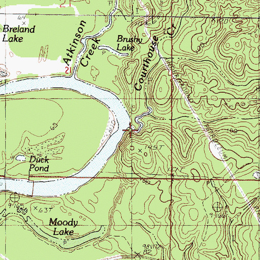 Topographic Map of Courthouse Creek, MS