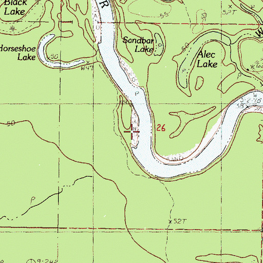 Topographic Map of Cowart Branch, MS