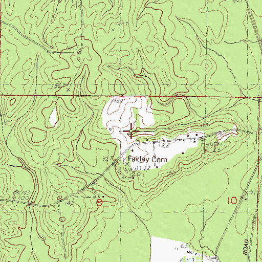 Topographic Map of Cox Chapel, MS