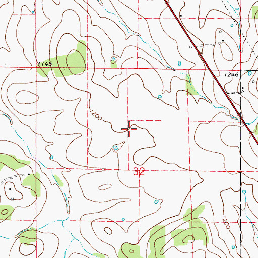 Topographic Map of Huzzah Prairie, AR
