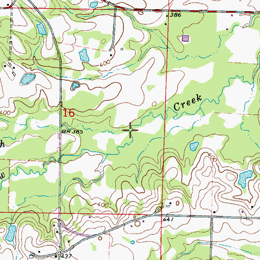 Topographic Map of Craney Branch, MS