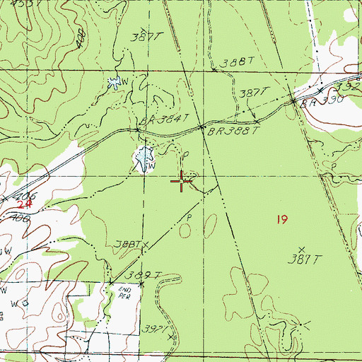 Topographic Map of Crooked Wood Creek, MS