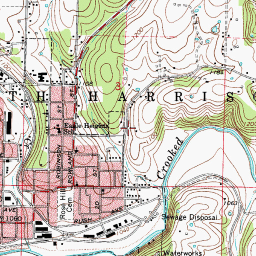Topographic Map of Lifegate Freewill Baptist Church, AR