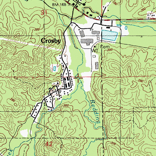 Topographic Map of Cypress Creek, MS