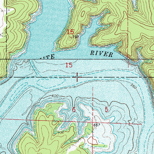 Topographic Map of Longs Ferry (historical), AR