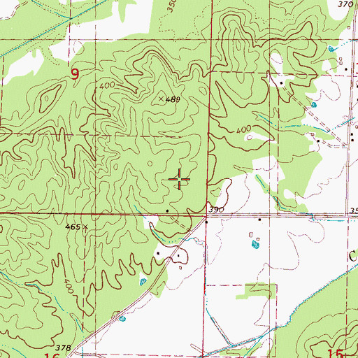 Topographic Map of Cypress Springs School, MS