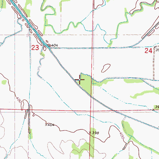 Topographic Map of Dean Creek, MS