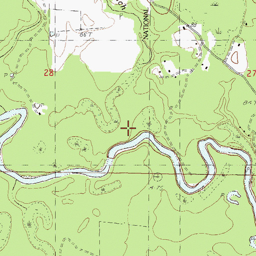 Topographic Map of Deep Branch, MS
