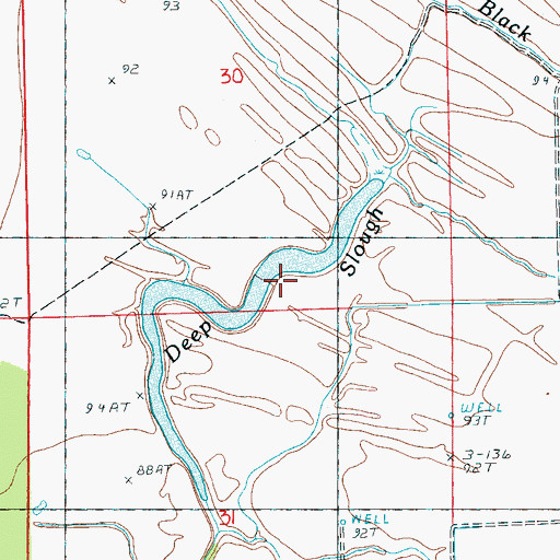 Topographic Map of Deep Slough, MS