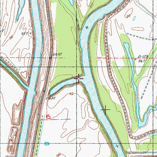 Topographic Map of Deer Creek, MS