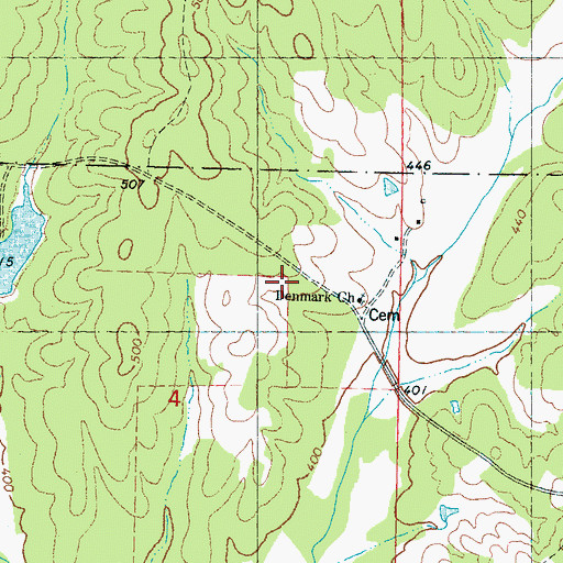 Topographic Map of Denmark School, MS