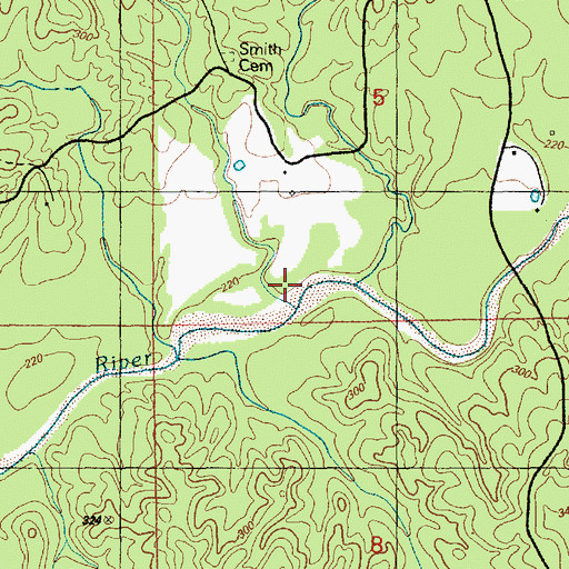 Topographic Map of Dixon Creek, MS