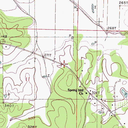 Topographic Map of Doolittle Chapel School, MS