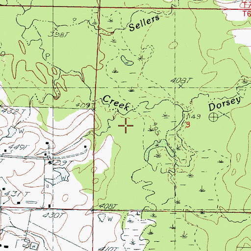 Topographic Map of Dorsey Branch, MS