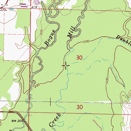 Topographic Map of Double Branch, MS