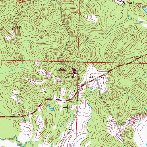 Topographic Map of Double Church, MS