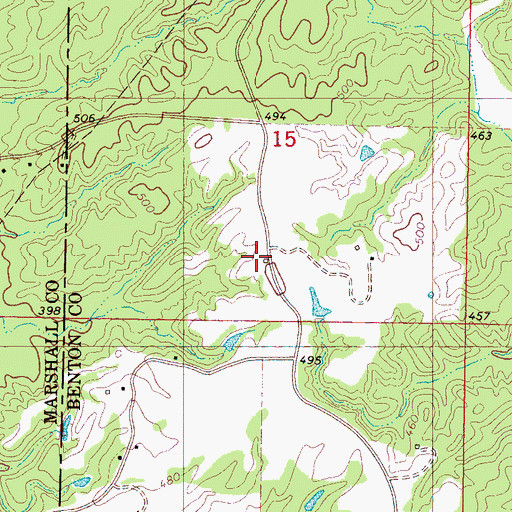 Topographic Map of Drivers School, MS
