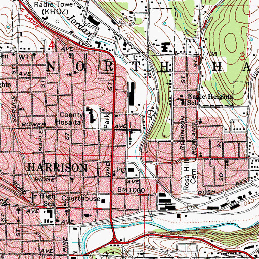 Topographic Map of Northside Church of Christ, AR