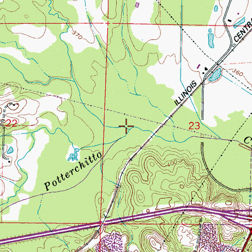 Topographic Map of Dry Branch, MS