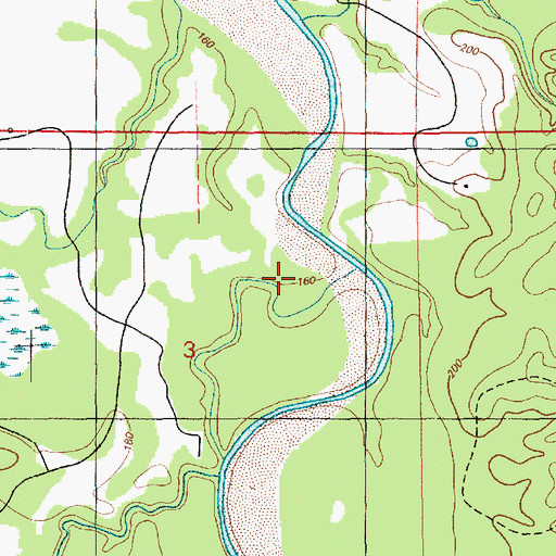 Topographic Map of Dry Fork, MS