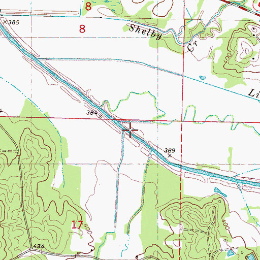 Topographic Map of Duncan Branch, MS