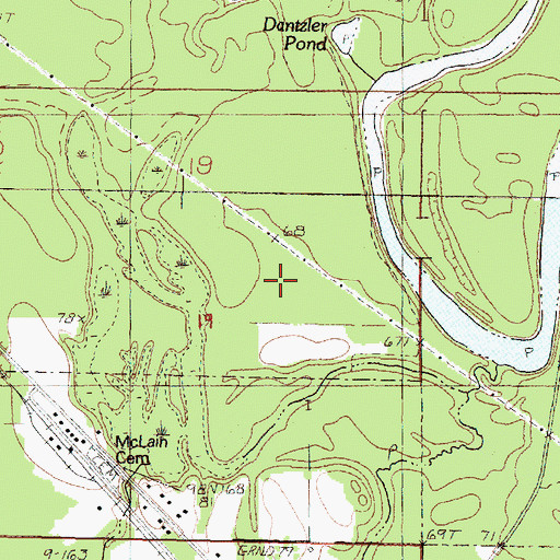Topographic Map of Dunnam Field, MS