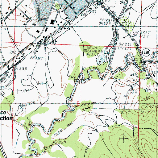 Topographic Map of Durden Creek, MS