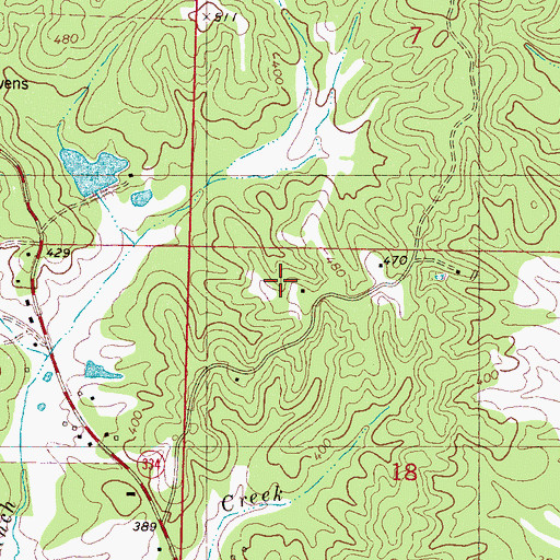 Topographic Map of East Providence School, MS