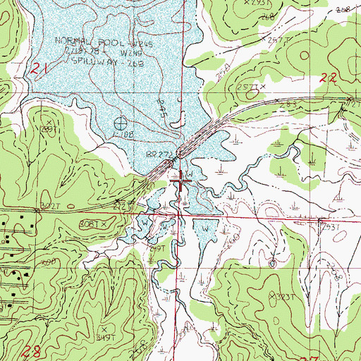 Topographic Map of Erost Creek, MS