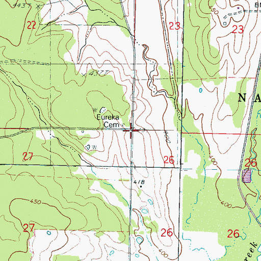 Topographic Map of Eureka Church, MS