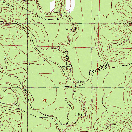 Topographic Map of Fairchild Creek, MS