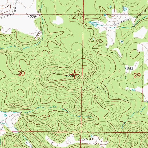 Topographic Map of Pilot Knob, AR
