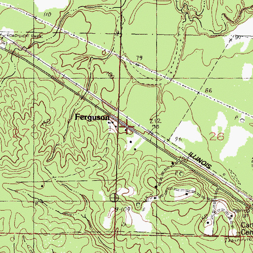 Topographic Map of Ferguson, MS