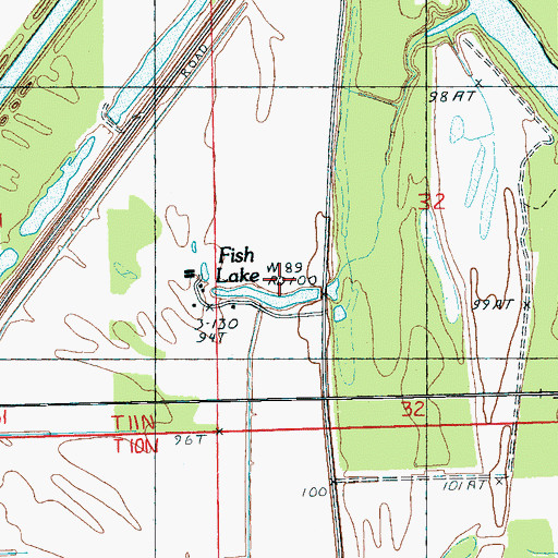 Topographic Map of Fish Lake, MS