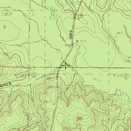 Topographic Map of Flat Branch, MS