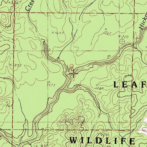 Topographic Map of Flat Branch, MS