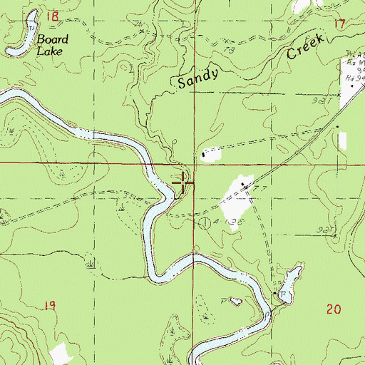 Topographic Map of Sandy Creek, MS