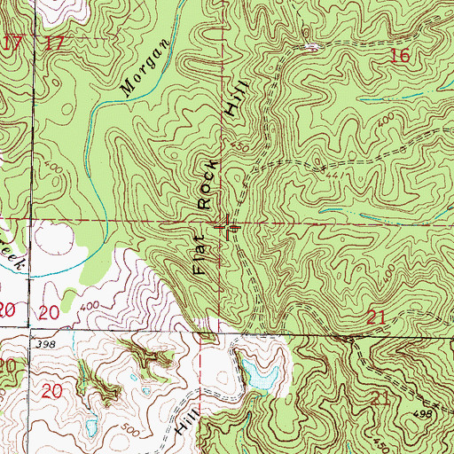 Topographic Map of Flat Rock Hill, MS