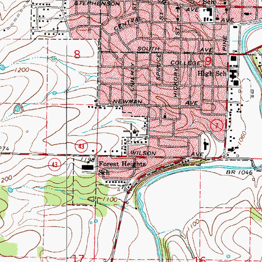 Topographic Map of Saint Pauls United Methodist Church, AR