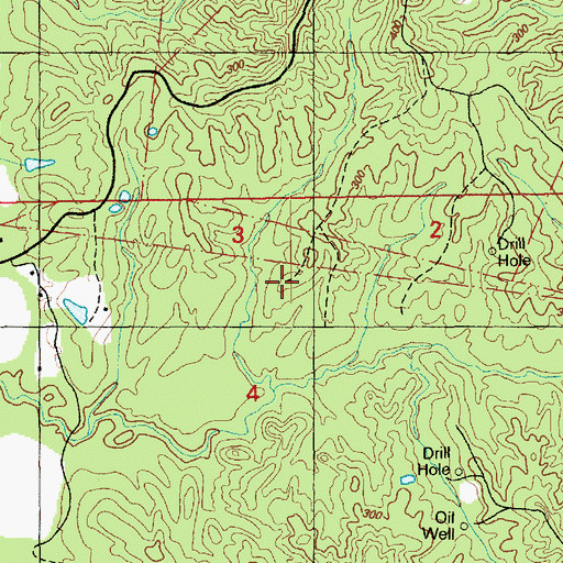Topographic Map of Forest Home Oil Field, MS