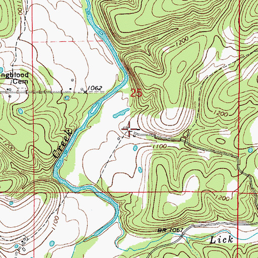 Topographic Map of Shaver (historical), AR