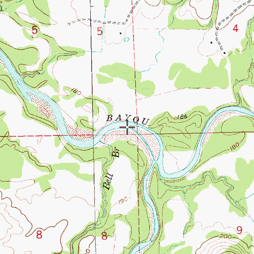 Topographic Map of Foster Creek, MS
