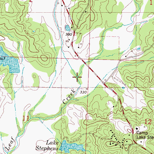 Topographic Map of Fourmile Branch, MS
