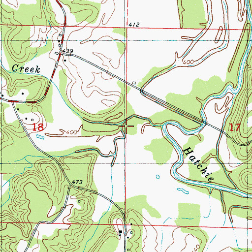 Topographic Map of Fourth Creek, MS