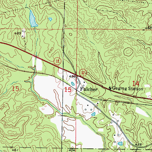 Topographic Map of Fulcher, MS