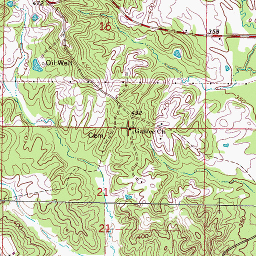 Topographic Map of Galilee Church, MS
