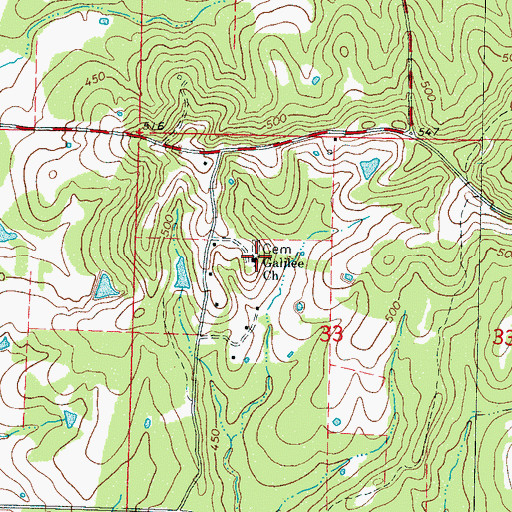 Topographic Map of Galilee Church, MS